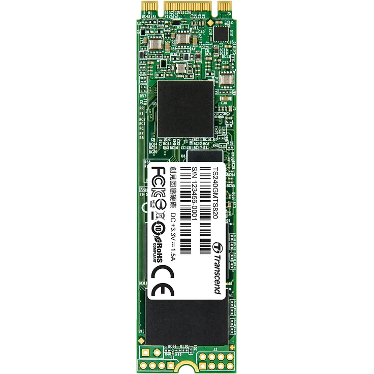 Transcend MTS820 - Solid-State-Disk - 240 GB - intern - M.2 2280 - SATA 6Gb/s (TS240GMTS820S) – Bild 1