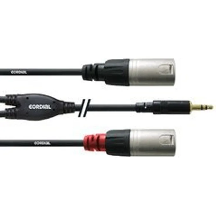 CORDIAL Stereo Yijack Y Minikabel - 2 XLR Stecker 3 m