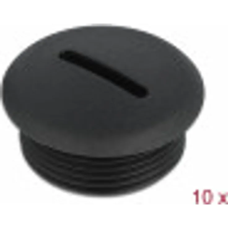 DeLock Verschlussstopfen M25 x 1,5 schwarz 10 Stück