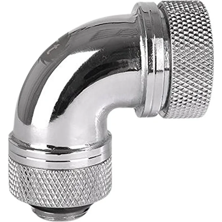 Thermaltake Pacific G1-4 PETG Tube 90-Degree 16mm für PC Wasserkühlungen chrom
