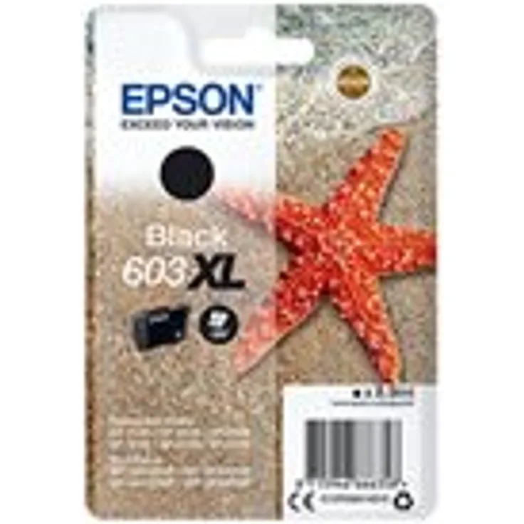 Epson Original 603XL Tinte Seestern, WF-2830DWF WF-2835DWF WF-2850DWF XP-2100 XP-2105 XP-3100 XP-3105 XP-4100 XP-4105 (Schwarz)
