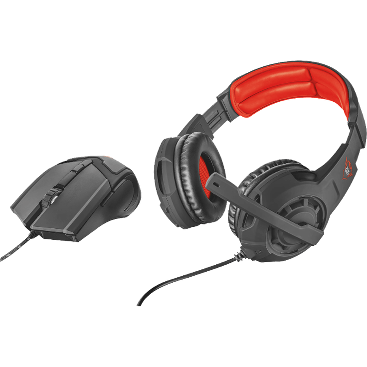 Trust Gaming 21472 GXT 784 Gaming-Headset und Maus schwarz