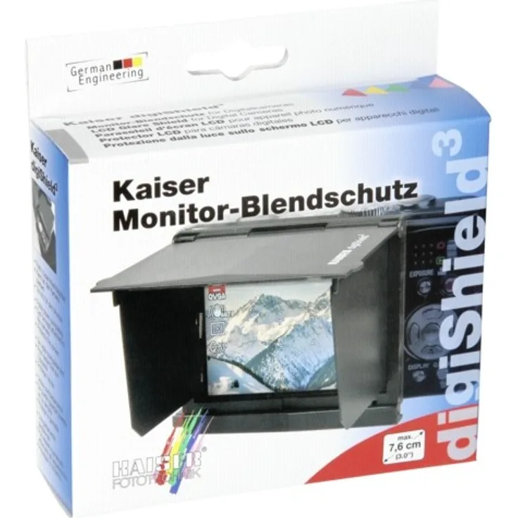 Kaiser Fototechnik digiShield Monitor-Blendschutz für Monitore bis 7,6 cm (3 Zoll) zusammenklappbar