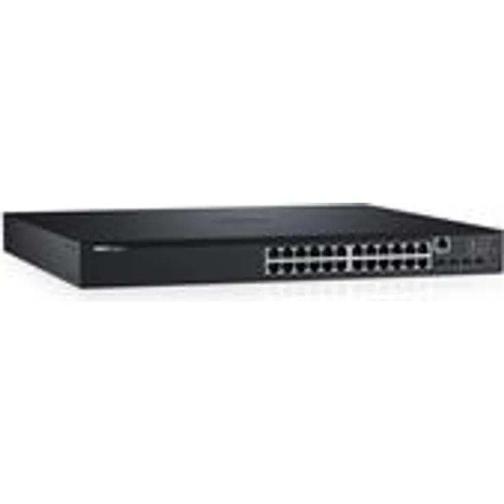 Dell N1500 Rackmount Gigabit Managed Switch, 24x RJ-45, 4x SFP+, PoE+ (N1524P)
