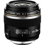 Canon Objektiv EF-S 60mm F2.8 Makro USM für EOS (Festbrennweite, 52mm Filtergewinde, Autofokus) schwarz