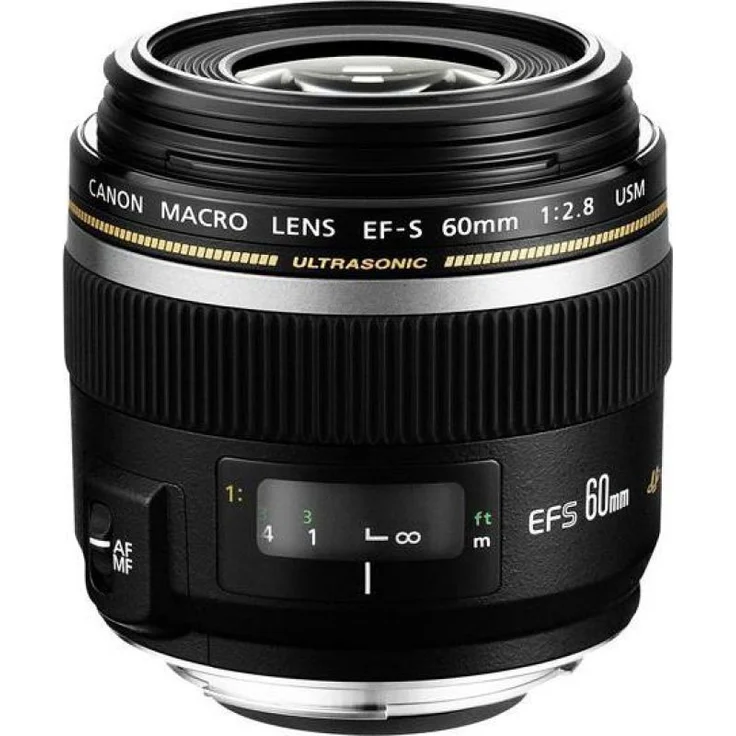 Canon Objektiv EF-S 60mm F2.8 Makro USM für EOS (Festbrennweite, 52mm Filtergewinde, Autofokus) schwarz – Bild 1