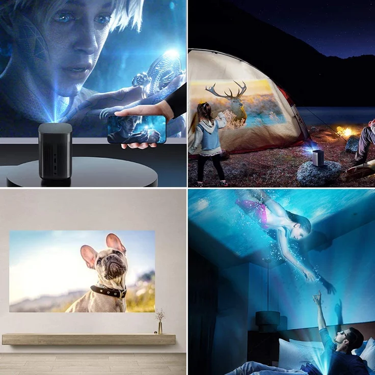 XGIMI MoGo Pro+ Mini-Beamer, DLP, Full HD (1920 x 1080), Kontrast 1000:1, 300 ANSI-Lumen, Bildverhältnis 16:9, Bluetooth, WLAN, schwarz – Bild 7