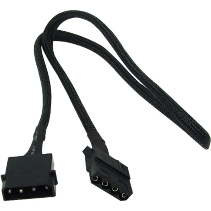 Phobya 4Pin Molex Stromverlängerung Verlängerungskabel, schwarz