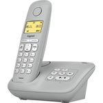 Gigaset A280A, Schnurloses Telefon analog mit Anrufbeantworter, brillante Audioqualität auch beim Freisprechen, intuitive, symbolbasierte Menüführung, Kurzwahltasten, Grafik-Display, hellgrau