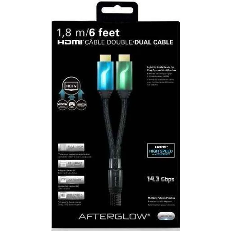 PDP Afterglow HDMI-Kabel 1,8m, blau/grün (392183) (PS3)