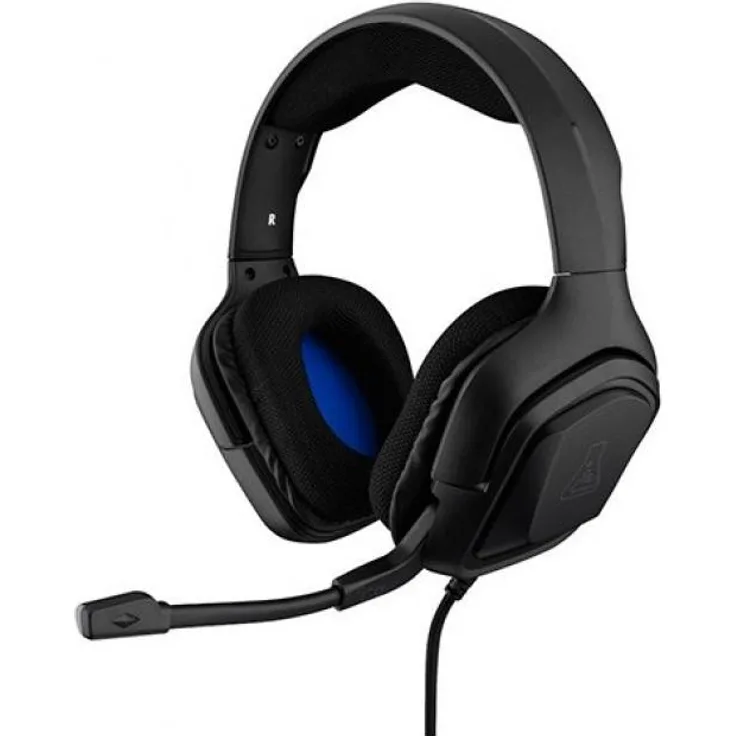 THE G-LAB Korp Cobalt Gaming Headset PS4 Stereo Mikrofon, Ultraleicht, Ultra Bass Stereo Headset 3,5 mm Klinke für PC PS4 Xbox One Mac Nintendo Switch Tablet Smartphone (Schwarz)