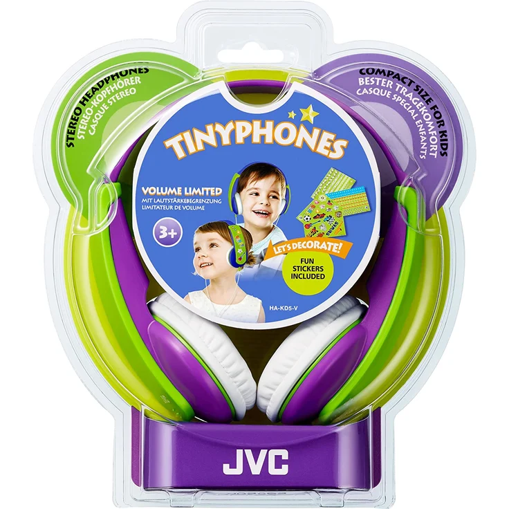 JVC HA-KD5-V-E On-Ear-Kopfhörer, geeignet für Kinder, violett – Bild 3