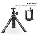 Mantona Armadillo Mini schwarz grau Mini & Tischstativ 18 cm