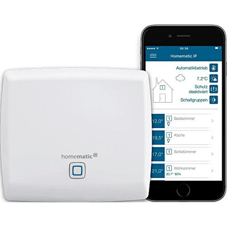 Homematic IP HmIP-HAP Access Point, Smart Home Gateway mit kostenloser App und Sprachsteuerung über Amazon Alexa und Google Assistant, zentrales Element des Homematic IP Systems, weiß (140887A0) – Bild 2