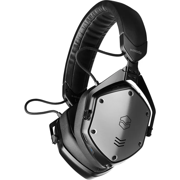 V-Moda M-200 ANC Over-Ear-Kopfhörer mit Bluetooth, Noise Cancelling, Mikrofon, Google Assistant, schwarz