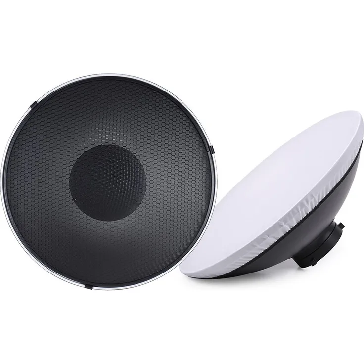 Andoer Studio Fotografie 41cm / 16 Zoll Speedlite Strobe Lighting Diffuser Beauty Dish Lampenschirm Bowens Mount mit Reflektor Bienenwabe Weichen Tuch
