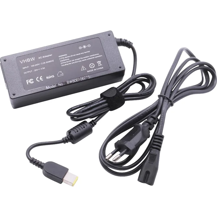 vhbw Notebook Laptop Ladekabel Netzteil Ladegerät passend für Lenovo ThinkPad S540, S540 Touch, Yoga HD, Yoga FHD IPS, W540, Yoga 11E