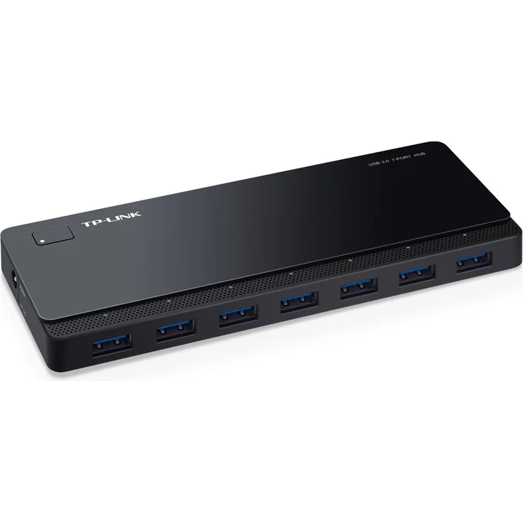 TP-Link UH700 7-Port USB 3.0 HUB inklusive Netzadapter und USB 3.0 Kabel, bis zu 5 Gbit-s, Hot Swapping, unterstützt Windows, Mac OS, Linux, schwarz – Bild 1