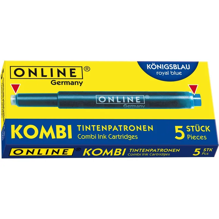 Online 5 Kombitintenpatronen blau Rabazzi