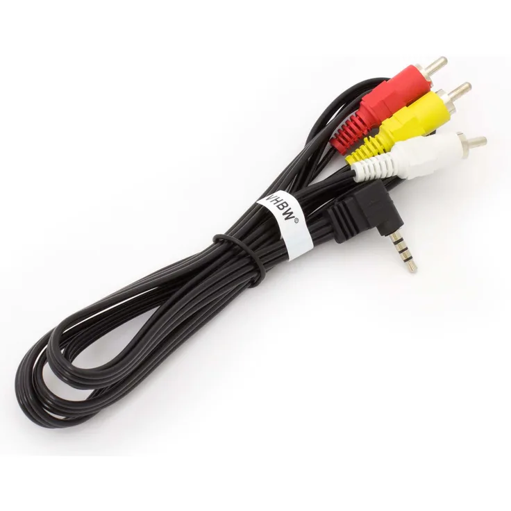 vhbw Audio Video AV Composite Kabel passend für Sony DCR-TRV18E, DCR-TRV19, DCR-TRV19E, DCR-TRV22, DCR-TRV22E Kamera, Digitalkamera