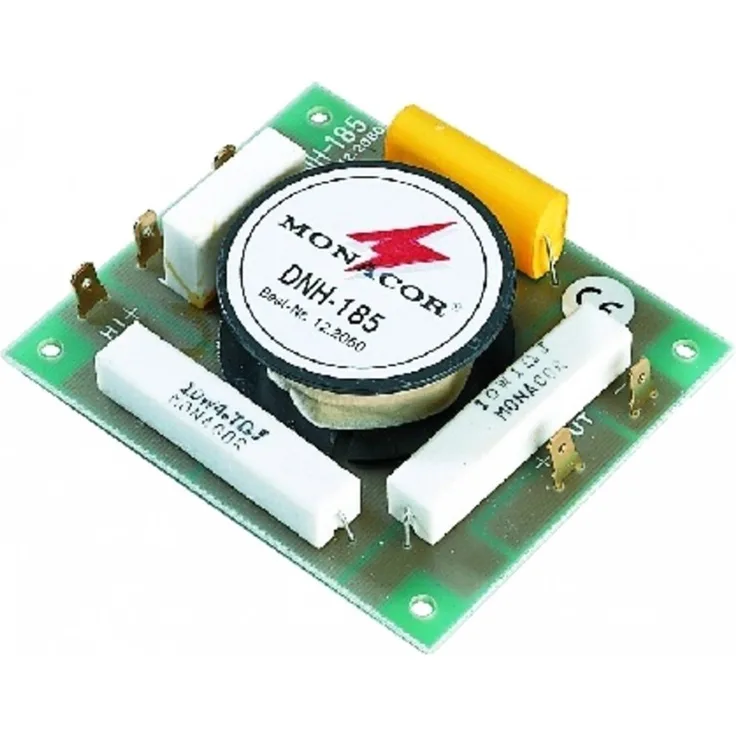 MONACOR DNH-185 Mono-Hochpass 8 ohm, HiFi und PA, Belastbarkeit 250W für den Innenbereich mit hochwertigen Bauteilen