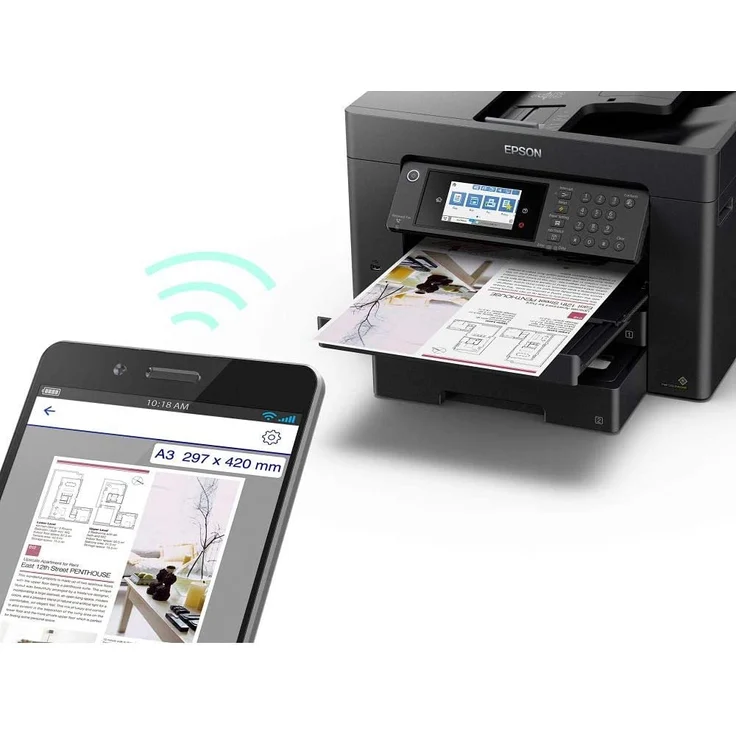Epson WorkForce WF-7840DTWF 4-in-1 Tintenstrahl-Multifunktionsgerät (Drucker, Scanner, Kopierer, Fax) Auflösung: 4800 x 2400, USB, LAN, Cardreader, WLAN, AirPrint, Mobile Print, NFC, Cloud Print (C11CH67402) – Bild 8