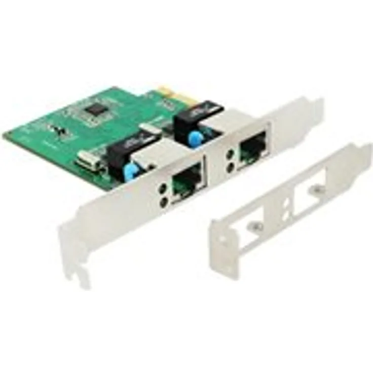 DeLock PCIe Karte 2Xgigabit LAN LAN-Adapter