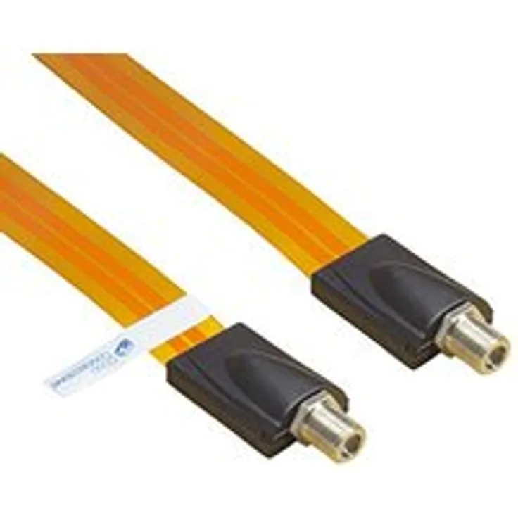 Good Connections SAT Tür--Fensterdurchführung - High-Quality, extrem flach - F-Kupplung an F-Kupplung - Gesamtlänge inkl. Stecker 53,5 cm, flexible Länge 44,5 cm - Preisvergleich
