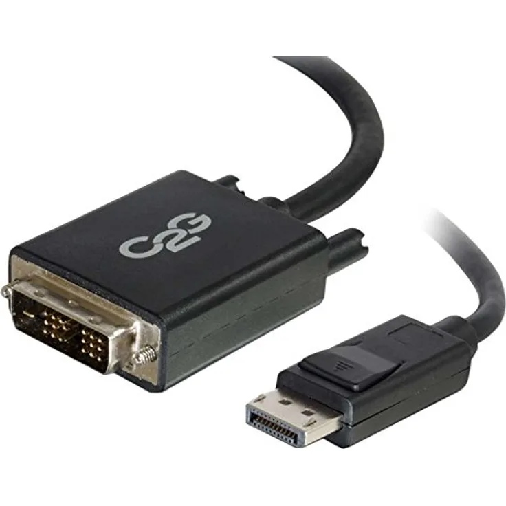 C2G 1 m DisplayPort Stecker auf Single Link DVI-D Stecker Adapter Kabel  Schwarz Schwarz 1 m