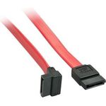 Lindy - SATA-Kabel - Serial ATA 150/300/600 - SATA bis SATA gewinkelt - 70cm - Rot (33352)