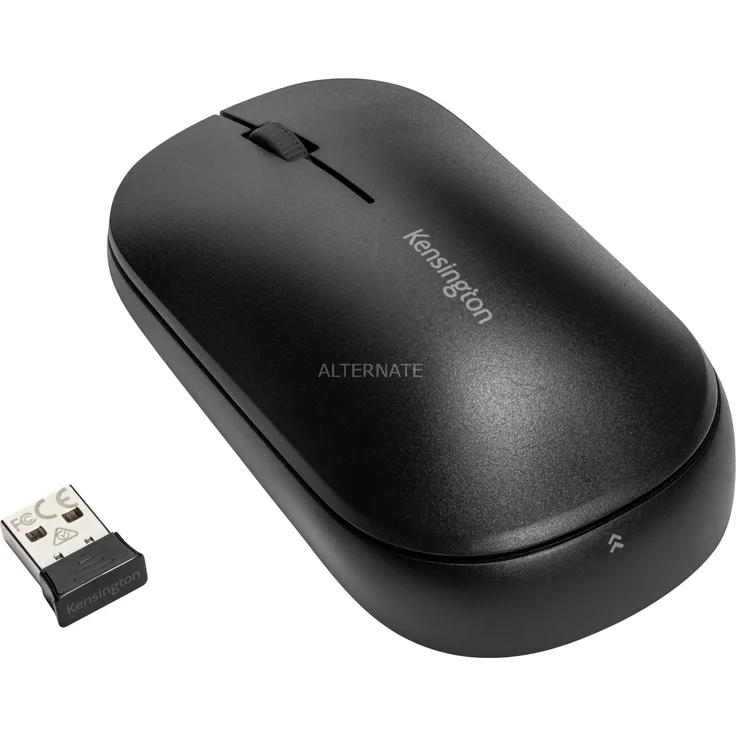 Kensington SureTrack Kabellose Maus mit Bluetooth und Nano-USB-Empfänger, Ideal für Laptops und Desktop-Computer, Kompatibel mit Chrome, Mac, Windows und Android, Schwarz, K75298WW
