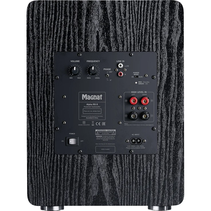 Magnat Alpha RS 8, Aktivsubwoofer mit 200 mm großer Membran und bis zu 160 Watt Leistung Schwarz Aktiv-Subwoofer mit 200 mm großer Membran und bis zu 160 Watt Leistung – Bild 4