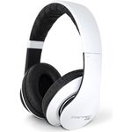 FANTEC SHP-3 On Ear Stereo HiFi Kopfhörer (mit Freisprechfunktion, integriertes Mikrofon, 1-Tasten Fernbedienung, abnehmbares Textilkabel, 3,5 mm Klinkenstecker) weiss/schwarz
