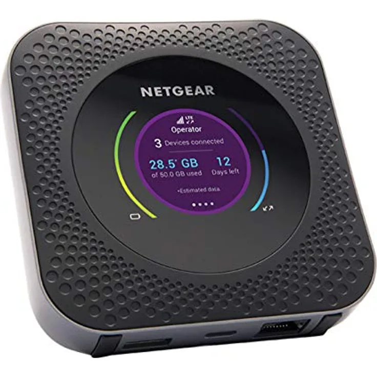 Netgear Nighthawk M1 Mobiler WLAN Router - 4G LTE Router MR1100 (bis zu 1 GBit-s Download-Geschwindigkeit, Hotspot für bis zu 20 Geräte, WiFi überall einrichten, für jede SIM-Karte freigeschaltet)