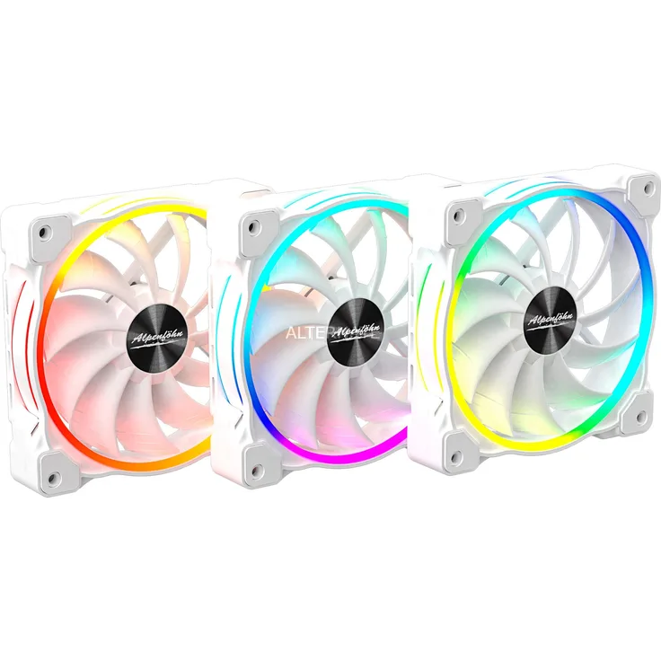 Alpenföhn Wing Boost 3 ARGB High Speed - White Edition - Gehäuselüfter - 120 mm - weiß (Packung mit 3) (84000000165)