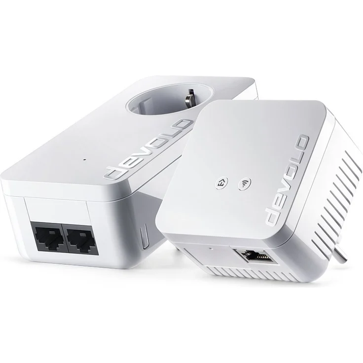 devolo dLAN 550 WiFi Starter Kit Powerline (WLAN über die Steckdose, 1x LAN Port, 2x Powerlan Adapter, PLC Netzwerkadapter, WLAN Verstärker, WiFi Booster, WiFi Move) weiß – Bild 1