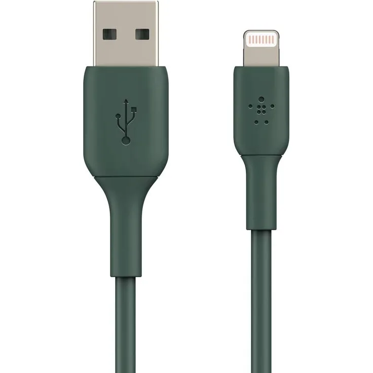 Belkin Lightning Lade/Sync Kabel PVC, 1 m, midnight green, grün