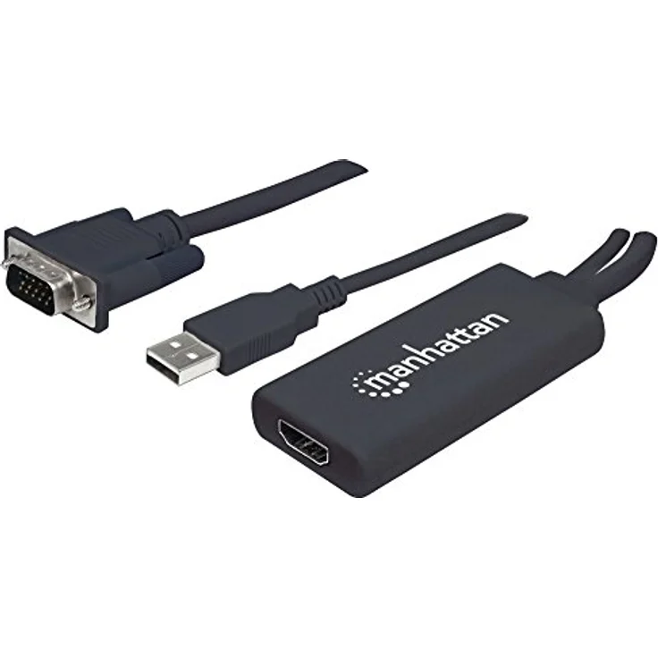 Manhattan 152426 VGA und USB auf HDMI Konverter schwarz