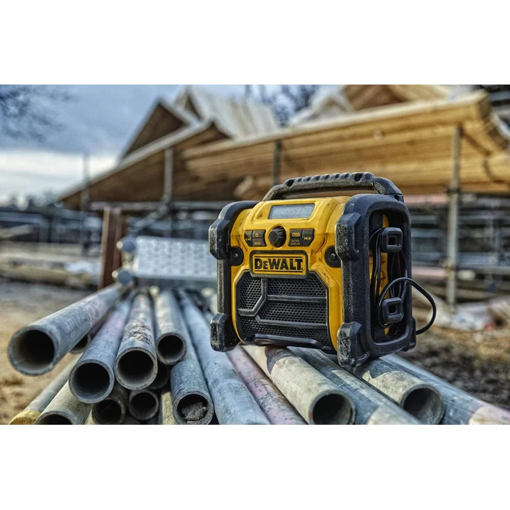 DeWalt DCR020 Baustellenradio mit AUX-Anschluss, schwarz, gelb – Bild 6