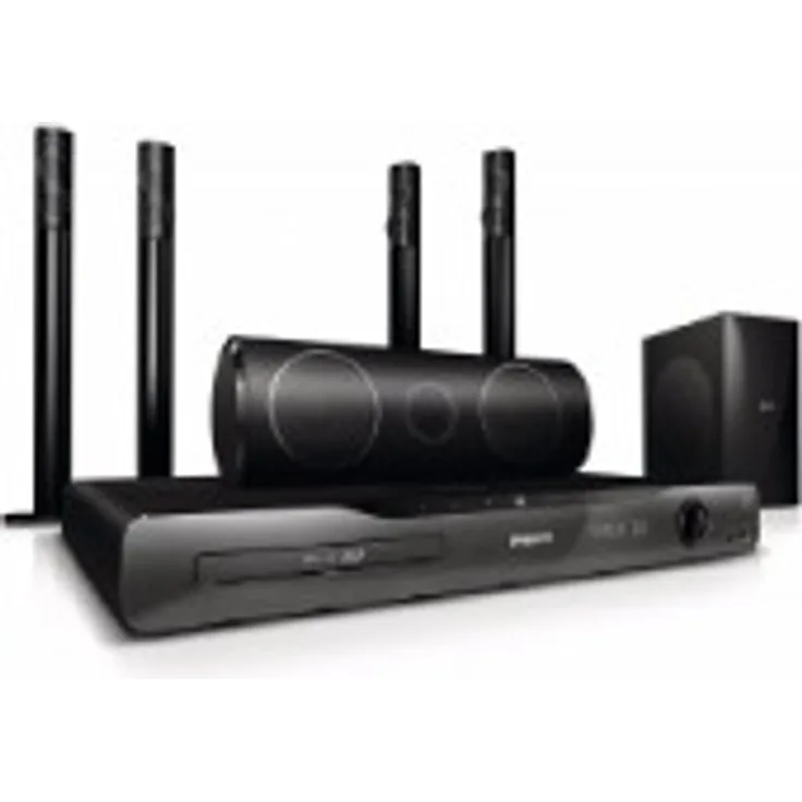 Philips Hts5591 6.1-Surround-Sound-System, 1000 Watt (RMS), schwarz