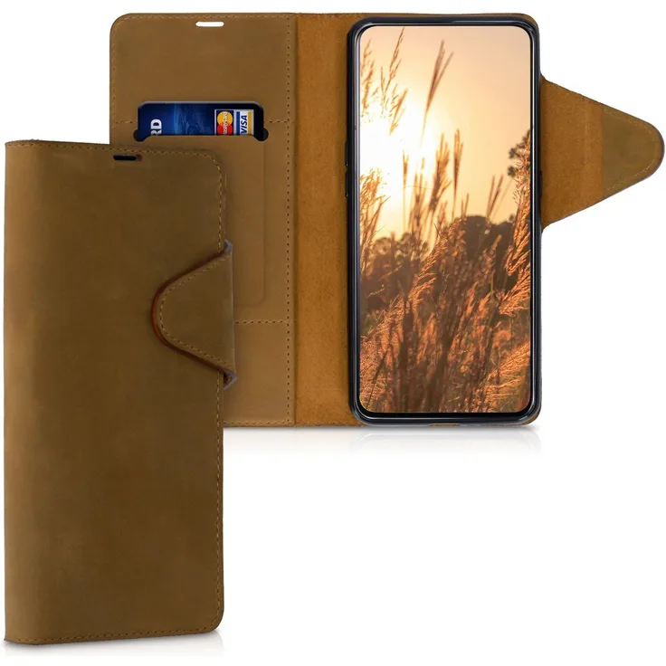 kalibri Handyhülle, Hülle für Samsung Galaxy A80 - Leder Schutzhülle - Handy Wallet Case Cover