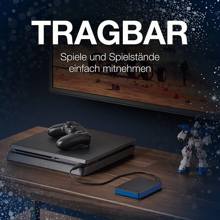 Seagate Game Drive for PS4 STGD4000400 - Festplatte - 4 TB - extern (tragbar) - USB 3.0 - Schwarz - für Sony PlayStation 4, Sony PlayStation 4 Pro, Sony PlayStation 4 Slim (STGD4000400) – Bild 4