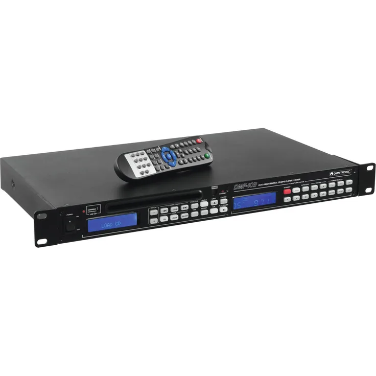 Omnitronic DMP-103RDS Mediaplayer | CD--MP3-Player mit RDS-Tuner und USB-Schnittstelle | Zur Festinstallation u. a. in Restaurants, Fitnessstudios und im Einzelhandel