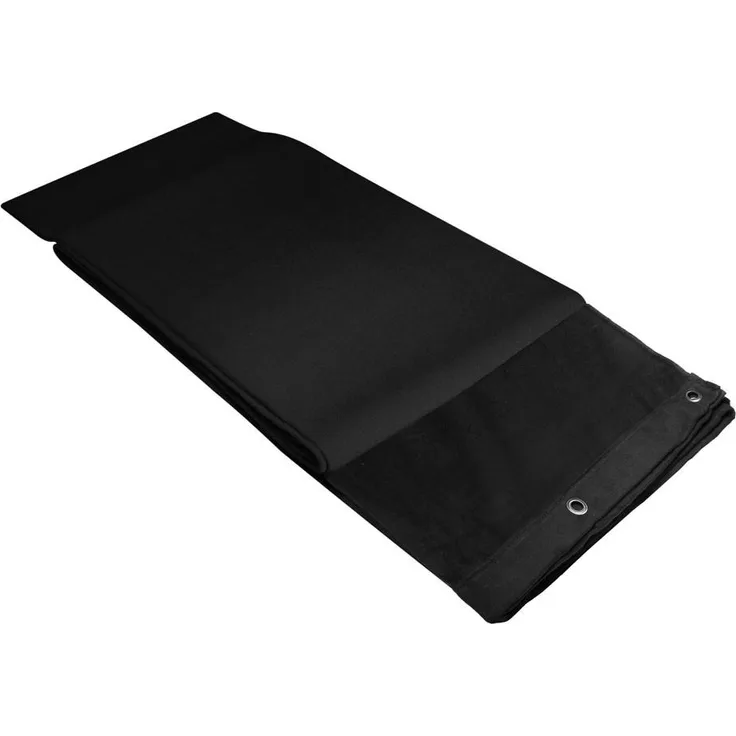 Adam Hall Accessories 0151 X 35 - Dekomolton B1 mit brünierten Ösen, gesäumt, 3 x 5 m, schwarz