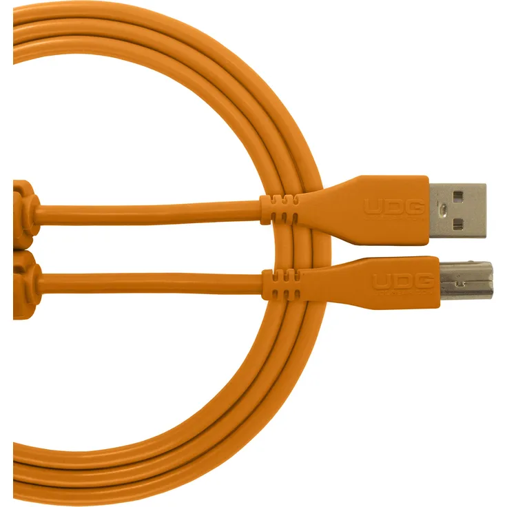 UDG Kabel USB 2.0 (A-B) gerade orange 3 m Audio optimiertes UDG Ultimate Audiokabel für DJs und Produzenten zur Maximierung ihrer Leistung
