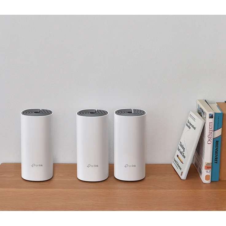 TP-Link Deco E4 Mesh WLAN Router AC1200 WLAN-Heimnetz-Komplettlösung (Abdeckung bis zu 370m², passt in jeder Art von Zuhause,Multi-Arbeitsmodi, 2x 10-100Mbit-s Ports, 3x pack) weiß – Bild 3