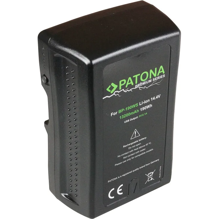 Patona V-Mount Akku 190Wh - 14,4V - 13200mAh