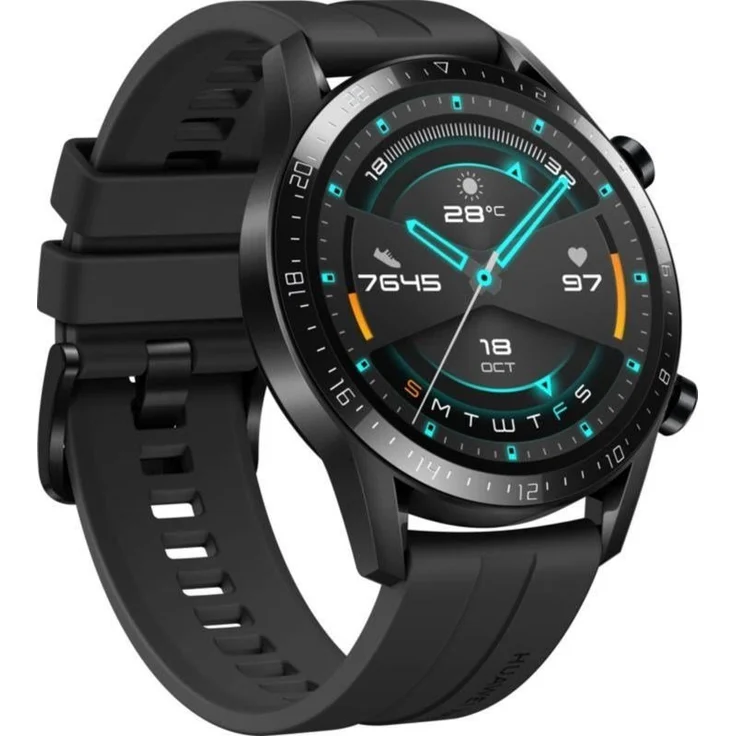 Huawei Watch GT2 Smartwatch GPS, Unisex, 46mm, Schwarz/Matte Black – Bild 1