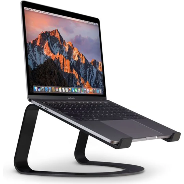 Twelve South Curve Laptopständer für MacBook und Laptops | Ergonomischer, belüfteter Laptop Stand für Zuhause oder Büro, mattschwarz – Bild 1