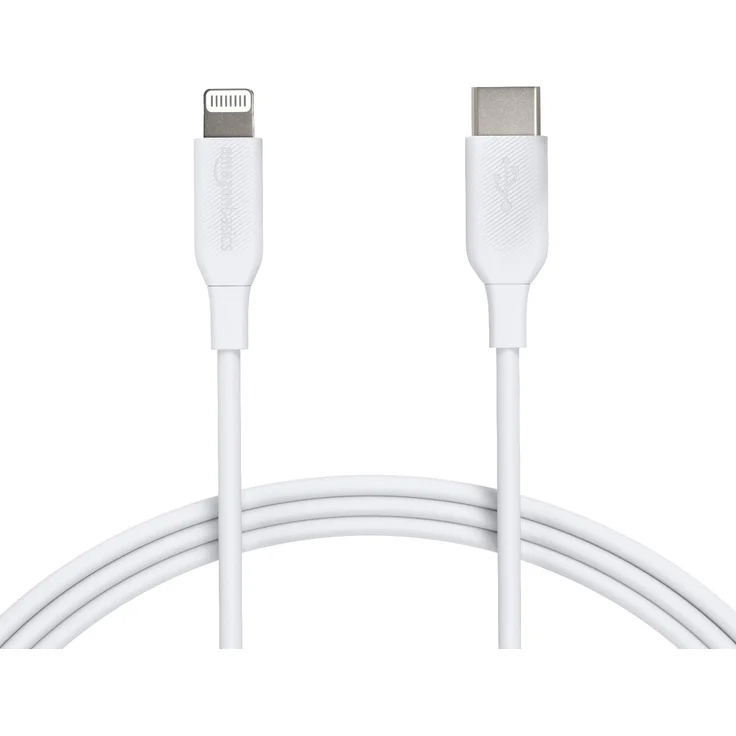 AmazonBasics - USB-C-auf-Lightning-Kabel, MFi-zertifiziertes Ladekabel für iPhone 11-11 Pro-11 Pro max-X-XS-XR-XS Max - 8-8 Plus, für Typ-C Ladegeräte, Unterstützt Power Delivery, Weiß, 1,82 m – Bild 1